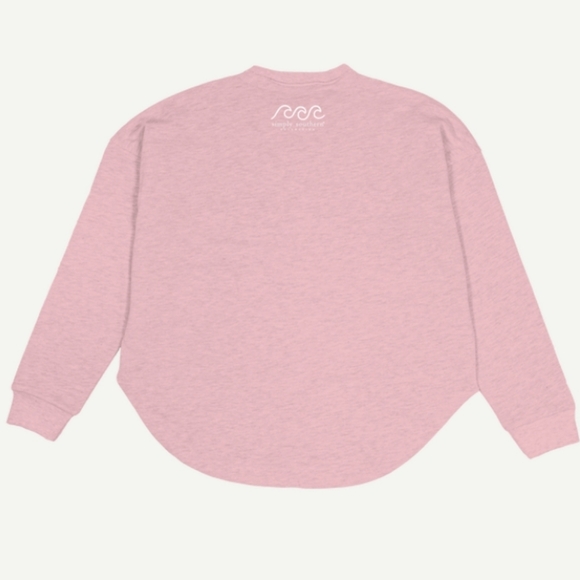 NWT Simply Southern Weekend Boxy Pullover Sweatshirt Rosy Pink - Picture 2 of 6